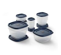 Rubbermaid Easy Find Lids® - Contenitori per alimenti con coperchi ventilati, set da 26 pezzi, colore: blu