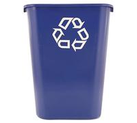 Rubbermaid FG295773BLUE Cestino Dell'Immondizia, Rettangolare in Plastica Morbida, 39 L, Blu