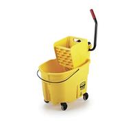 Rubbermaid FG758088YEL Wavebrake Secchio con Strizzatoio Laterale a Pressione, a Ruote
