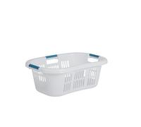 Rubbermaid Hip Hugger Laundry Basket, Standard, Bianco