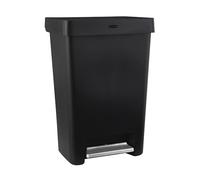 Rubbermaid Pattumiera da cucina con coperchio, 13 litri, nero, contenitore per immondizia per casa, cucina, appartamento, garage