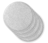 Rubberneck Set di 4 cuscini per seida in feltro antiscivolo, rotondi, extra spessi, grigio chiaro