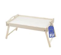 Rubberneck Vassoio da letto pieghevole con gambe e maniglie in legno di betulla, vassoio per la colazione a letto, colore naturale/legno