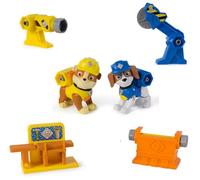 Rubble & Crew, Power Tool Pups, Personaggi Giocattolo Rubble e Wheeler con 2 Attrezzi da Operaio e 2 Accessori da Costruzione, Giocattoli per Bambini e Bambine dai 3 Anni in su