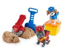 Rubble & Crew, Set personaggi Charger e Wheeler, con 85gr di sabbia e 2 accessori per costruzioni, giocattoli per bambini dai 3 anni in su