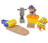 Rubble & Crew, Set Personaggi Rubble e Mix, con 85gr di sabbia e 2 accessori per costruzioni, giocattoli per bambini dai 3 anni in su