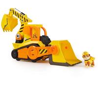 Rubble & Crew, Veicolo da lavoro Deluxe di Rubble, Bulldozer da cantiere con luci, suoni e personaggio, giocattoli per bambini e bambine dai 3 anni in su