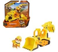 Rubble & Crew, Veicolo da lavoro di Rubble, Bulldozer giocattolo con parti mobili e personaggio da collezione, giocattoli per bambini dai 3 anni in su