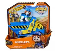 Rubble & Crew, Veicolo da lavoro di Wheeler, Camion ribaltabile con parti mobili e personaggio da collezione, giocattoli per bambini dai 3 anni in su