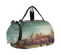 Rubens Dipinto Diana Hunt Ragazzi Borsoni Da Viaggio Bambini Danza Duffle Borse Da Viaggio Bambini Duffle Duffle, Rembrandt Paesaggio invernale, classico