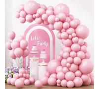RUBFAC 154 palloncini rosa pastello di diverse dimensioni 45,7 cm, 30,5 cm, per arco ghirlanda, palloncini rosa chiaro, per compleanno, San Valentino, baby shower, rivelazione di genere, decorazione