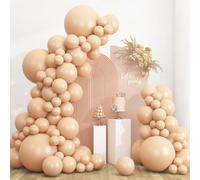 RUBFAC Palloncini nudi diverse dimensioni 135pcs per arco di compleanno | Palloncini in lattice nudo da 45,7 cm, 30,5 cm, per feste, matrimoni, baby shower, sesso rivelare, anniversario
