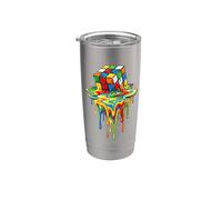 Rubic's Cube Magic in Treno di sciogliere, gioco liquido, vintage Bicchiere termico in acciaio inox doppia parete