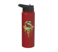 Rubic's Cube Magic in Treno di sciogliere, gioco liquido, vintage Stainless Steel Insulated Water Bottle