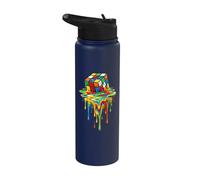 Rubic's Cube Magic in Treno di sciogliere, gioco liquido, vintage Stainless Steel Insulated Water Bottle