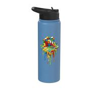 Rubic's Cube Magic in Treno di sciogliere, gioco liquido, vintage Stainless Steel Insulated Water Bottle