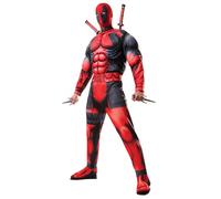 DELUXE FIBER FILLED DEADPOOL COSTUME - FANCY DRESS COSTUME Men's Costumes NUOVO