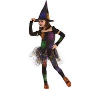 Rubies Costume Strega dei Ragni per Bambina Abito con Tutù e Cappello Halloween
