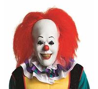 Rubie's costume ufficiale per adulto Pennywise Deluxe maschera con capelli clown, IT The Movie - Taglia unica, multicolore.