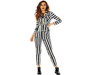 Rubie's 1000710L000 Costume da Beetlejuice da donna per adulti, multicolore, L