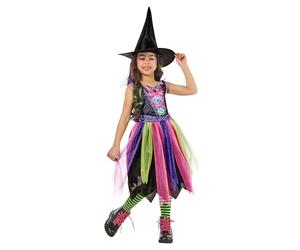 Rubies 1001676XS000 - Costume da bambina Bright-Night Witch, multicolore, 5-6 anni