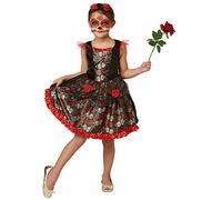 Rubie's 2630709L Red Rose Day of the Dead, Costume per Bambini, L Halloween