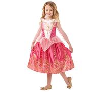 Rubie's 640714M Costume ufficiale Disney Princess Sleeping Beauty Gem da ragazza, taglia M 5-6 anni, altezza 116 cm, rosa
