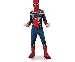 RUBIES - AVENGERS ufficiale - Costume classico per bambini IRON SPIDER. Costume SpiderMan completo 7-8 anni con tuta copri stivali e passamontagna del film Avengers Infinity War