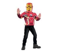 Rubies AVENGERS ufficiale - Costume per bambini Super Eroi Marvel a scelta: Hulk, Black Panter, Spiderman, un top classico stampato + maschera in plastica, taglia unica 5-8 anni