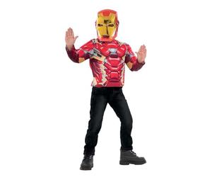 Rubies AVENGERS ufficiale - Costume per bambini Super Eroi Marvel a scelta: Hulk, Black Panter, Spiderman, un top classico stampato + maschera in plastica, taglia unica 5-8 anni