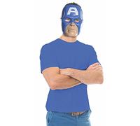 Rubie's Ben Cooper - Maschera da Capitan America, per adulti, multicolore, taglia unica