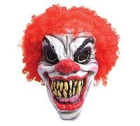 Rubie's Maschera Clown BM461 Horror con Parrucca Schiuma Rosso e Bianco Adulti Taglia Unica
