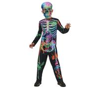 Rubies Bonesky 1001437S000 - Costume da scheletro graffiti per bambini, multicolore, 7-8 anni