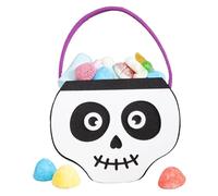 Rubies Borsa porta caramelle in feltro Teschio Scheletri per ragazzi e ragazze, accessorio, accessorio per costumi, dolcetto o scherzetto per Halloween, Carnevale e Feste