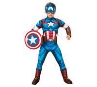 Rubies Costume Captain America Deluxe Vestito Carnevale Bambino Party feste