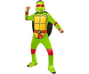 Rubie's Child's Teenage Mutant Ninja Turtles Raphael Costume Jumpsuit, Shell, and Half-Mask, As Shown