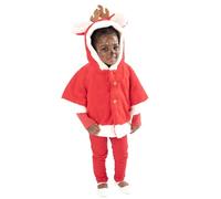 Rubies Costume Baby Renna di Babbo Natale per bambini, mantello con cappuccio e orecchie, licenza ufficiale, costumi di Natale, abiti per Natale, feste scolastiche, eventi, cosplay e carnevale
