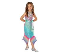Rubies Costume Barbie Sirena Deluxe per ragazze, vestito sirena con tessuto tornasolato, ufficiale Mattel per Natale, Carnevale, Halloween, feste e compleanni