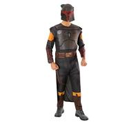 Rubies Costume Boba Fett Deluxe per adulti, Tuta stampata digitalmente con masch