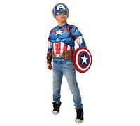 Rubies costume busto muscoloso Capitan America con accessori, Avengers, Marvel, Supereroe, Taglia unica (40224)