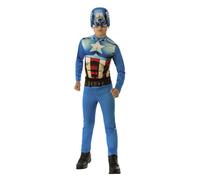 Rubies - Costume Capitan America Bambini Tg. S (3/4 anni), 610759-S