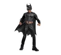 Rubie's, Costume Batman Black Line Bambino, Ideale per Halloween, Carnevale e Feste in Maschera, Comprende Tuta con Petto Muscoloso, Mantello e Maschera