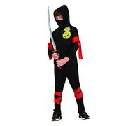 Rubies Costume Carnevale Ninja Nero taglia 5-7 anni