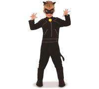 Rubie's Official Miraculous Ladybug, Cat Noir Childs Costume and Eye mask, Super
