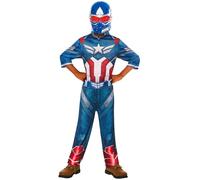 Rubies Costume classico BNW di Captain America per bambini e bambine, tuta e maschera stampate digitalmente, licenza ufficiale Marvel, Brave New World per carnevale, feste, compleanni e regali