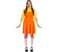 Rubies Costume classico ufficiale Squid Game Girl Doll, costume per adulti, taglia 10-12