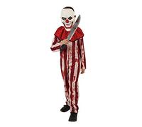 Rubies Costume Clown a riche insanguinato per ragazzi, Tuta e maschera, Oficial Rubies per halloween, carnevale e cumpleanni