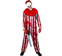 Rubies Costume Clown Insaguinato per adulti, Tuta e maschera, Oficiale Rubies per halloween, carnevale e cumpleanno