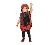 Rubies Costume Coccinella Felice per bambini da 1 a 2 anni, Tuta con cappuccio, ali e collant, Oficiale Rubies per Carnivale, Halloween, Natale e cumpleanni