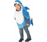 Rubie's 701701 INFT, Costume da Baby Shark con suono, Colore blu/bianco, Taglia 6-12 mesi